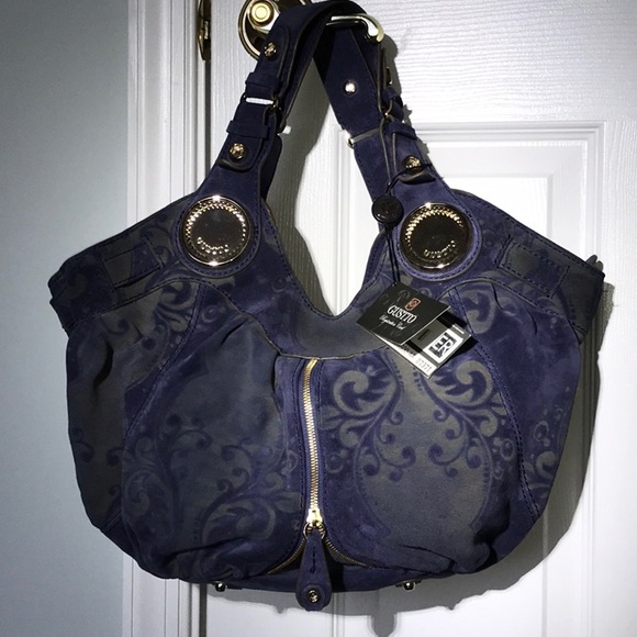 Gustto Handbags - Vintage Gustto Hobo Budelli Printed Suede Leather Large boho bag